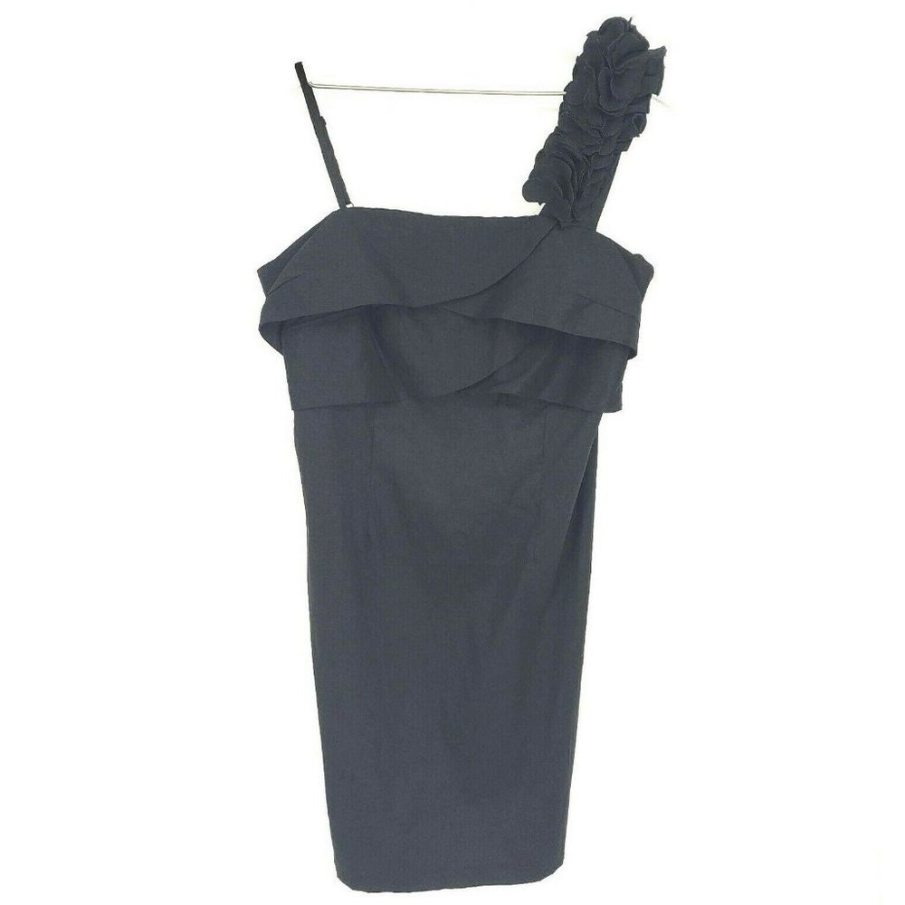 NWT Dots One Shoulder Strap Ruffled Mini Dress